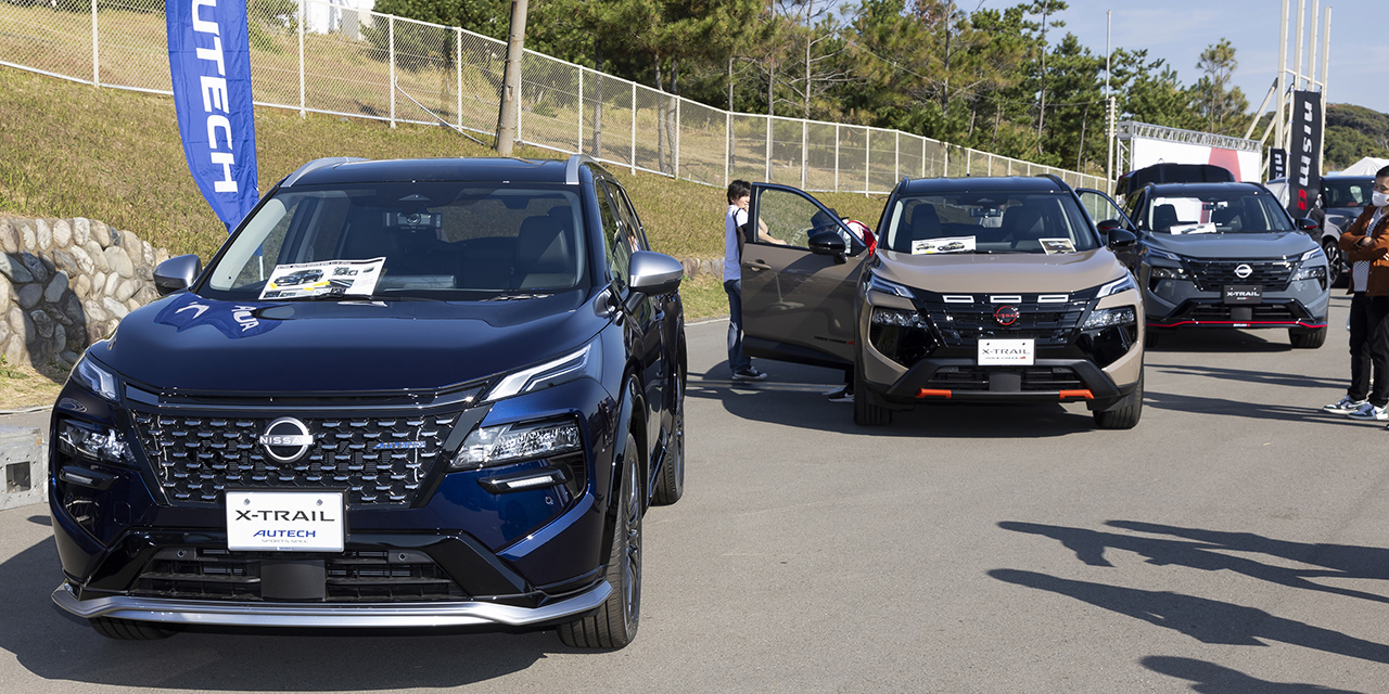 AOG 湘南里帰りミーティング 2025 新型車展示エリアの様子