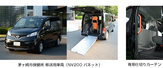 茅ヶ崎市保健所 移送用車両（NV200 バネット）, 専用仕切りカーテン