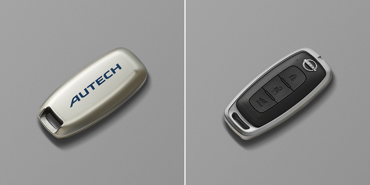 AUTECHキーケース(シルバー､「AUTECH」ロゴ入り､インテリジェントキー用シリコンタイプ)