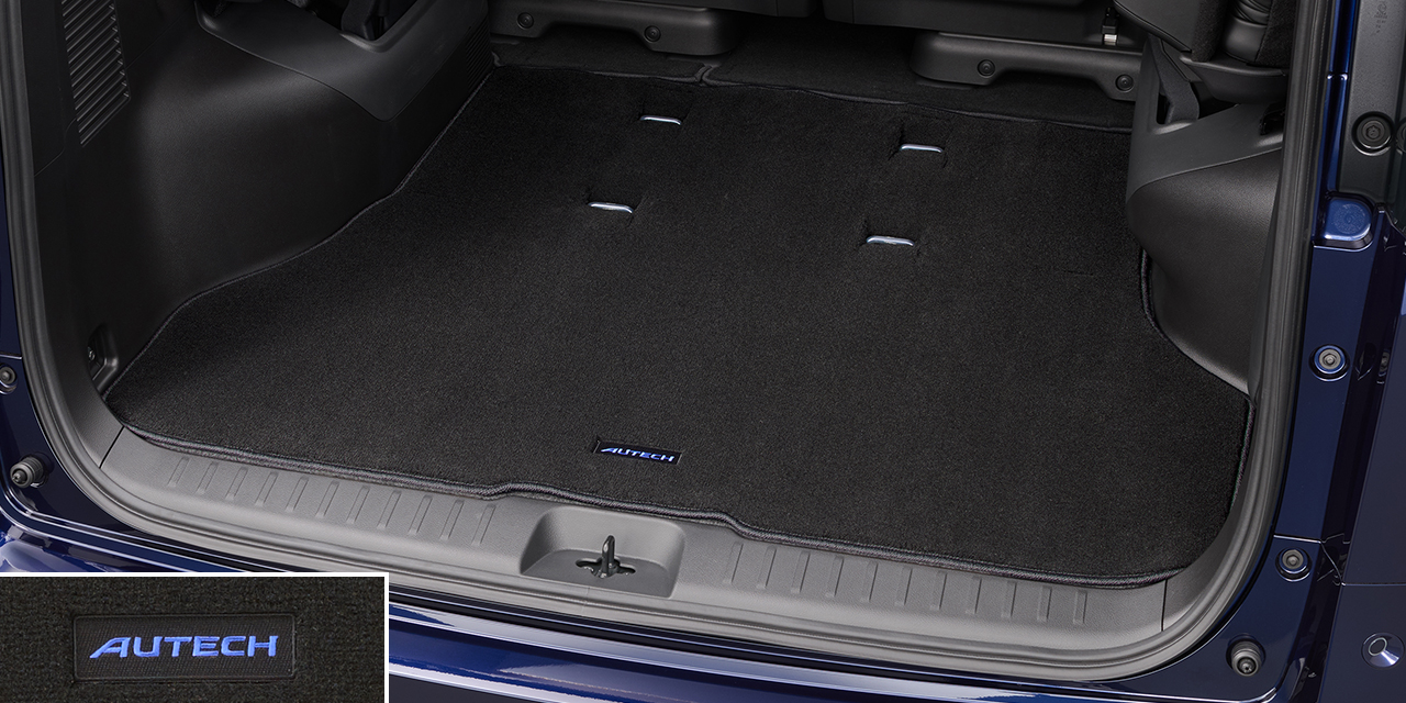 専用ラゲッジカーペット(ブラック、消臭・アレルゲン物質低減･抗ウイルス・抗菌・防ダニ・抗カビ機能付､「AUTECH」刺繍付)